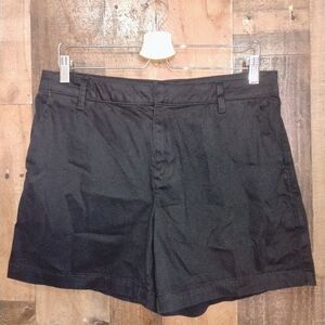 Banana Republic Solid Black Women's Shorts Size 12 Flat Front